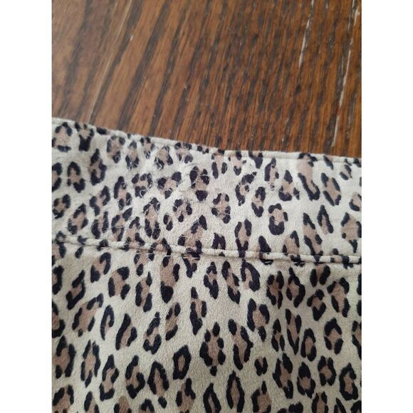 Sz 8 Vintage Platinum Dorothy Schoelen Cheetah Leopard Animal Print Mini Skirt - Picture 8 of 8